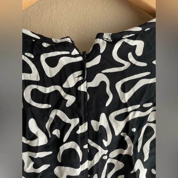 New ZARA Women Black White Maxi Dress Size XS - Picture 7 of 14